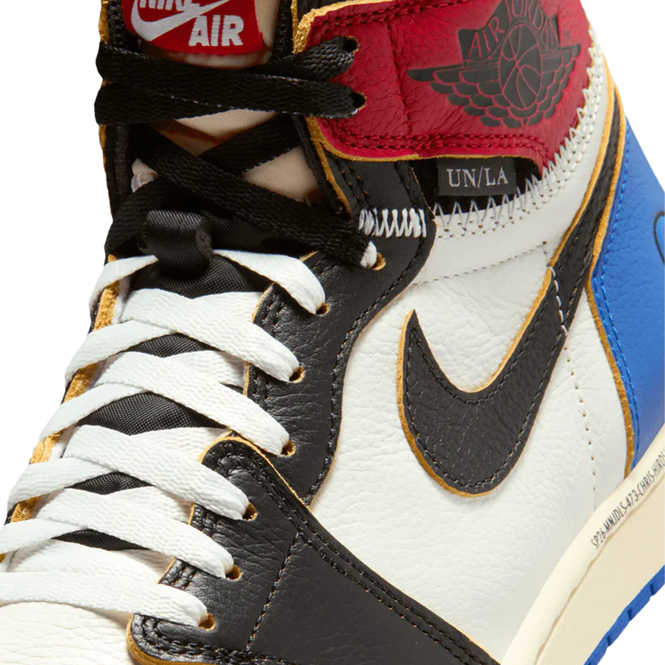 Air Jordan 1 Retro High OG SP Fragment x Union LA Varsity 'Red Sport Royal' - Image 7
