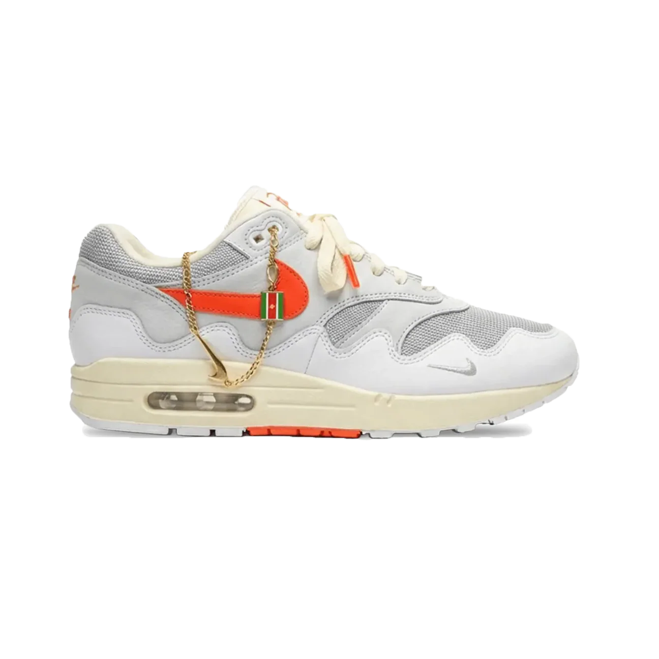 Nike Air Max 1 Patta Waves 'White Hyper Crimson' - Image 3