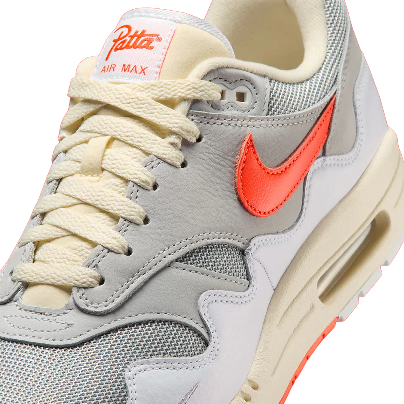 Nike Air Max 1 Patta Waves 'White Hyper Crimson' - Image 7