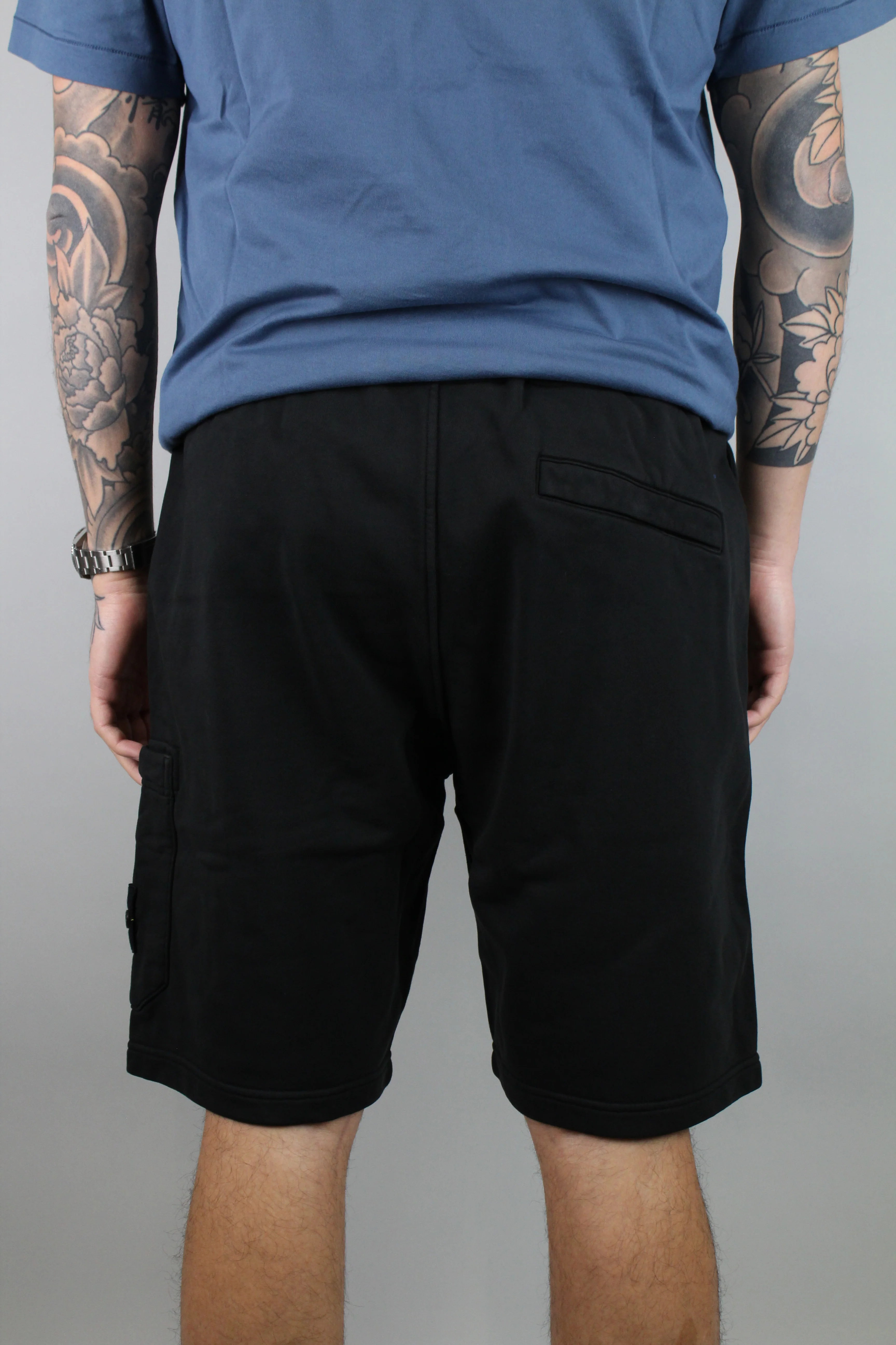 Stone Island Felpa Bermuda Shorts 'Black' - Image 5