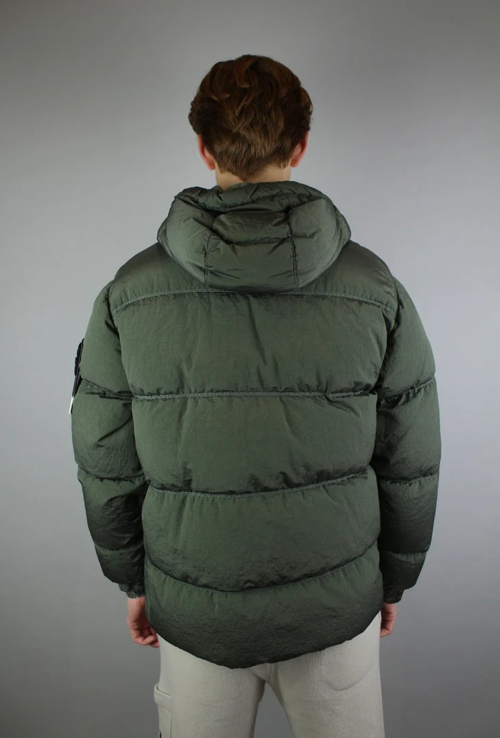 Stone Island Nylon Metal Hooded Down Jacket 'Green' - Image 4