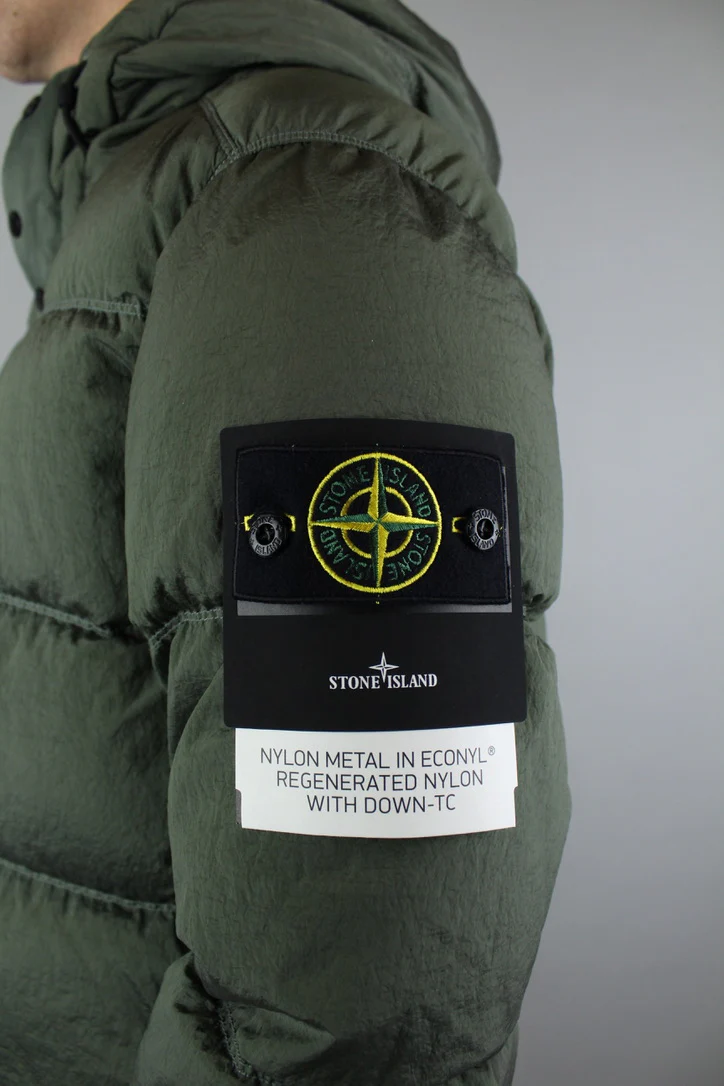 Stone Island Nylon Metal Hooded Down Jacket 'Green' - Image 6