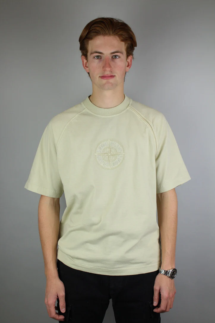 Stone Island Organic Cotton Jersey 'Beige' - Image 3